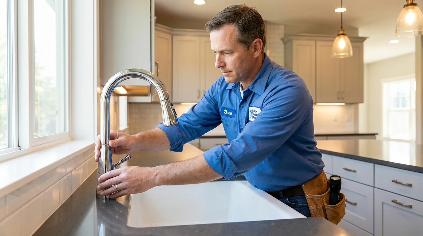 Kitchen faucet installation by Johns Plumbing LLC in Fonda