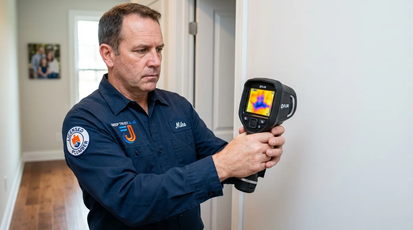 Thermal imaging leak detection by Johns Plumbing LLC in Fonda